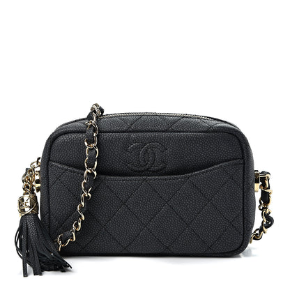 Chanel Caviar Quilted Mini Coco Tassel Camera Case Black 1 of 9