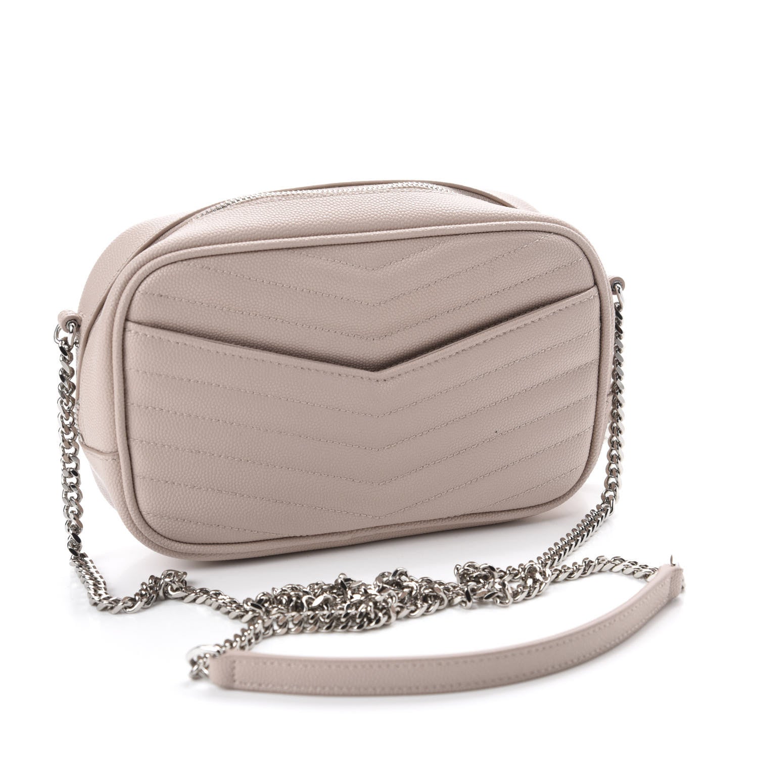 Saint Laurent Grain De Poudre Matelasse Monogram Mini Lou Camera Bag Marble Pink 3 of 11