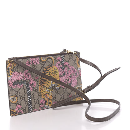 Gucci GG Supreme Monogram Bengal Blooms Shoulder Bag Beige Pink 3 of 12