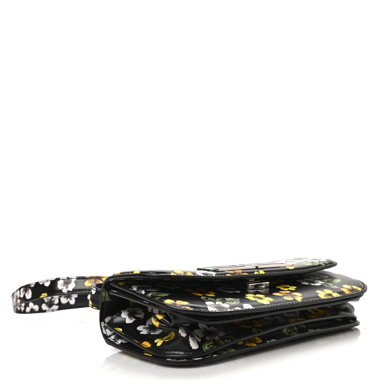 Balenciaga Calfskin Floral Print Small Gossip Bag Black 4 of 8