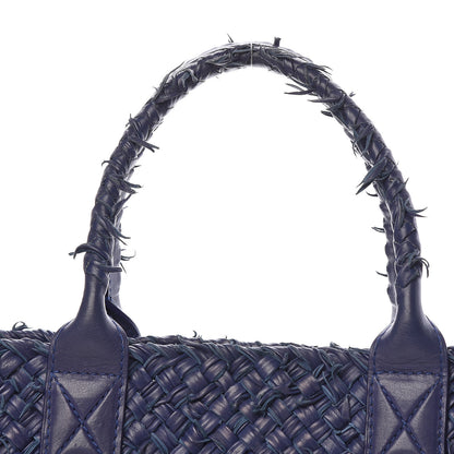 Bottega Veneta Chevre Intrecciato Fringe Netted Medium Cabat Tote Blue 13 of 21