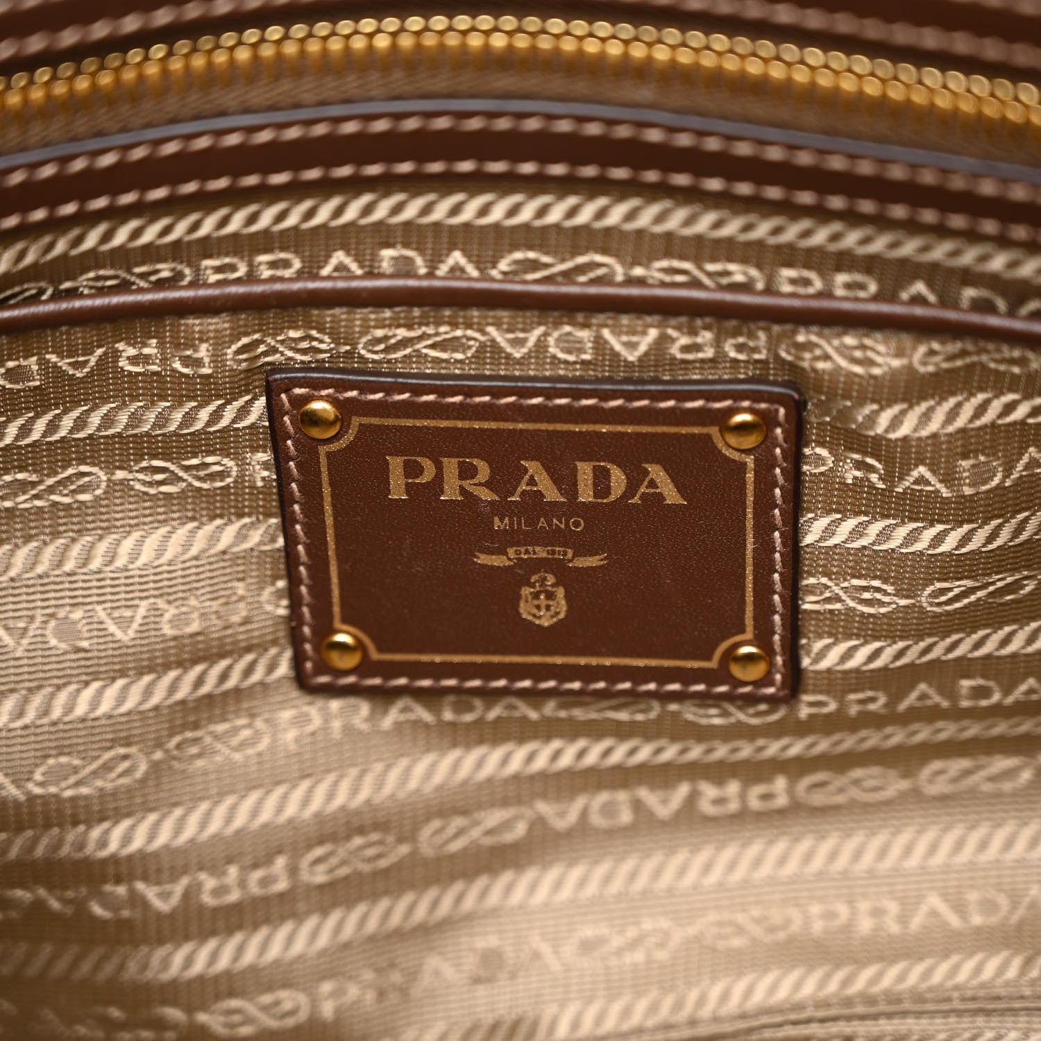 Prada Jacquard Logo Tote Corda Bruciato 6 of 10