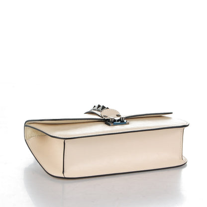 Valentino Garavani Craquele Calfskin Medium Glam Lock Rockstud Flap Light Ivory 4 of 7