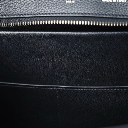 Celine Drummed Calfskin Suede Medium Trapeze Black 8 of 12