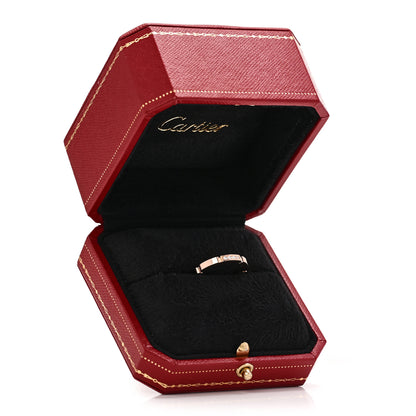 Cartier 18K Pink Gold Diamond Maillon Panthere Wedding Band Ring 53 6.5 5 of 5