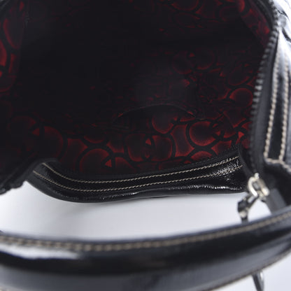 Gucci Patent Calfskin Medium Snow Glam Hobo Black 5 of 15