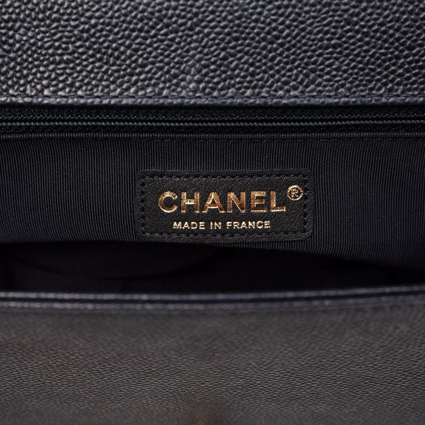 Caviar Quilted New Medium Boy Flap Dark Navy Blue