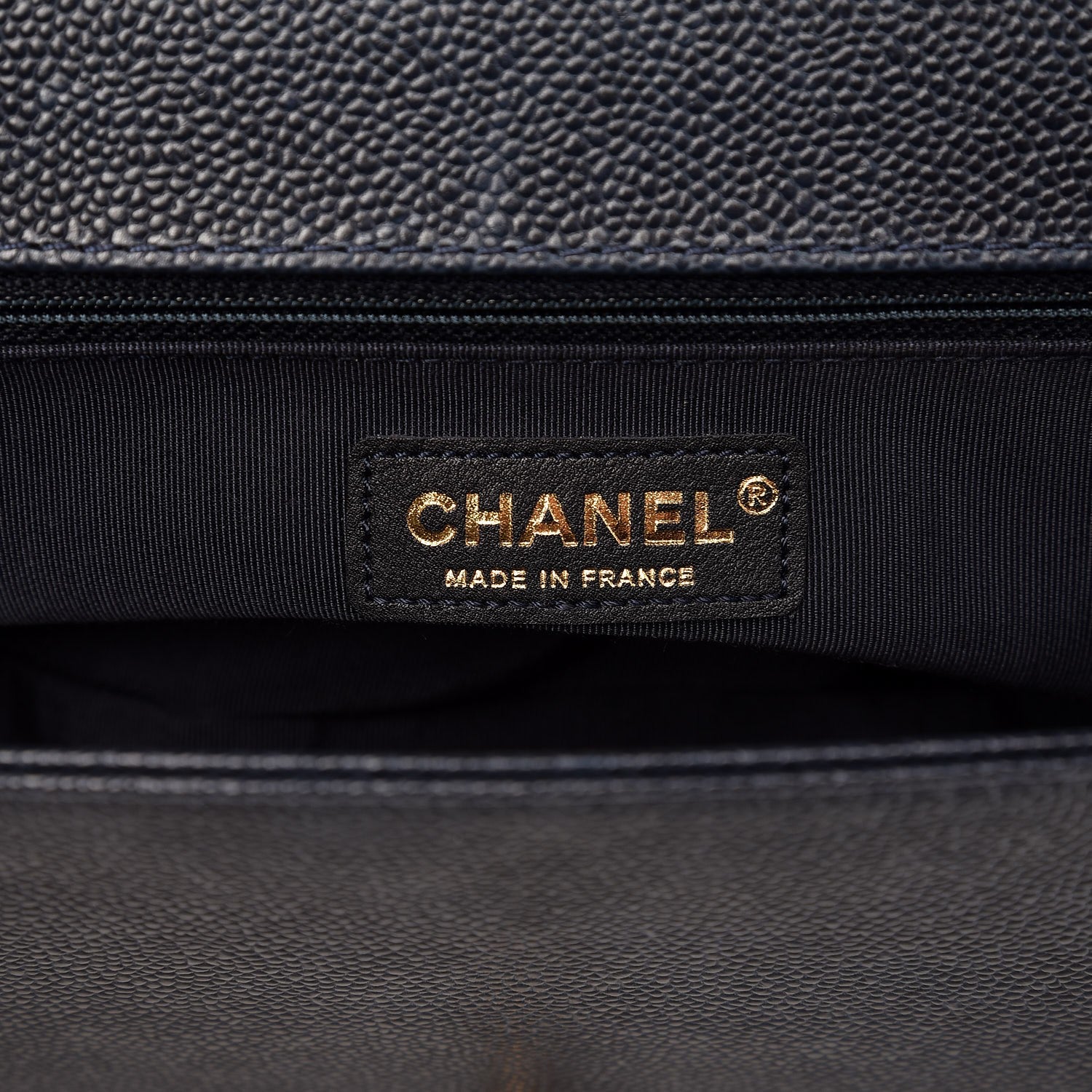 Chanel Caviar Quilted New Medium Boy Flap Dark Navy Blue 6 of 11