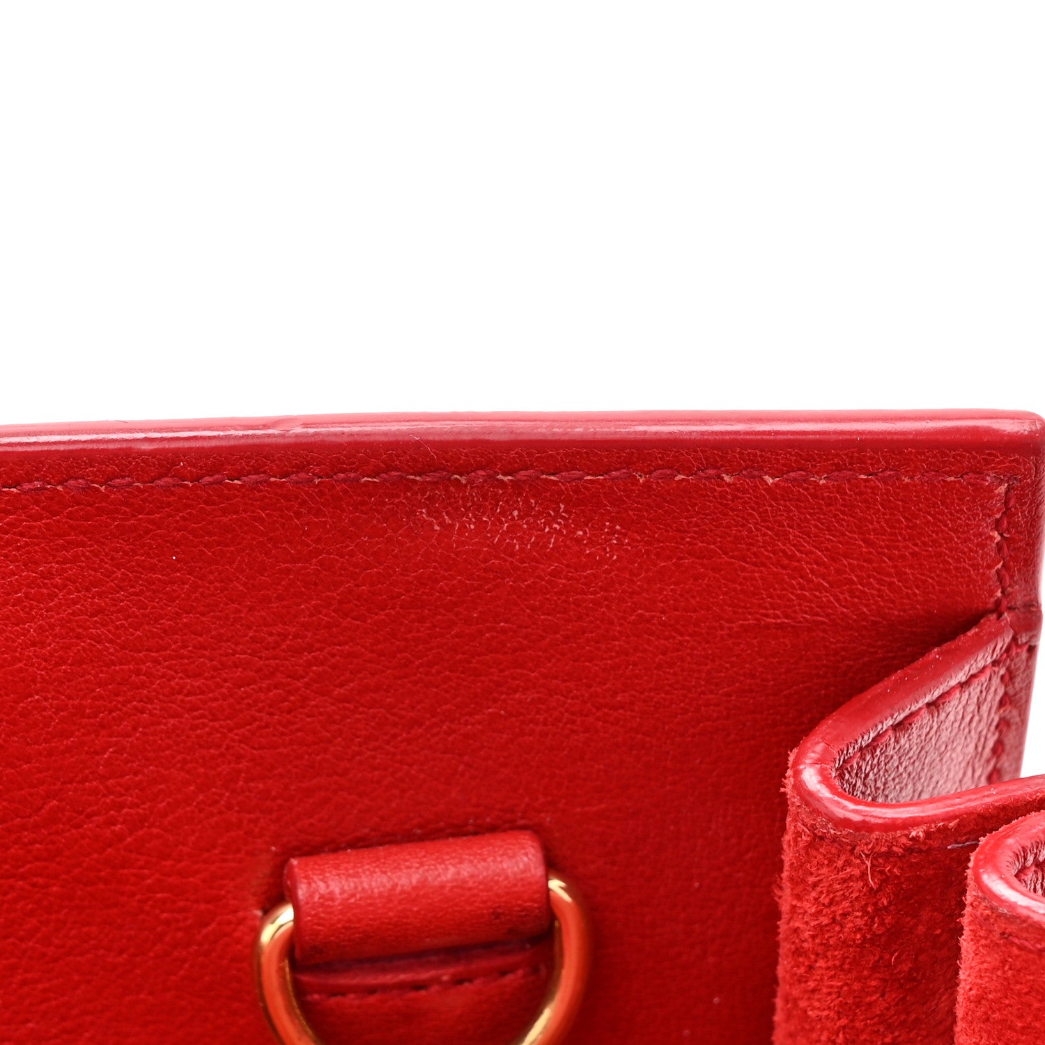 Saint Laurent Calfskin Nano Sac De Jour Lipstick Red 11 of 13