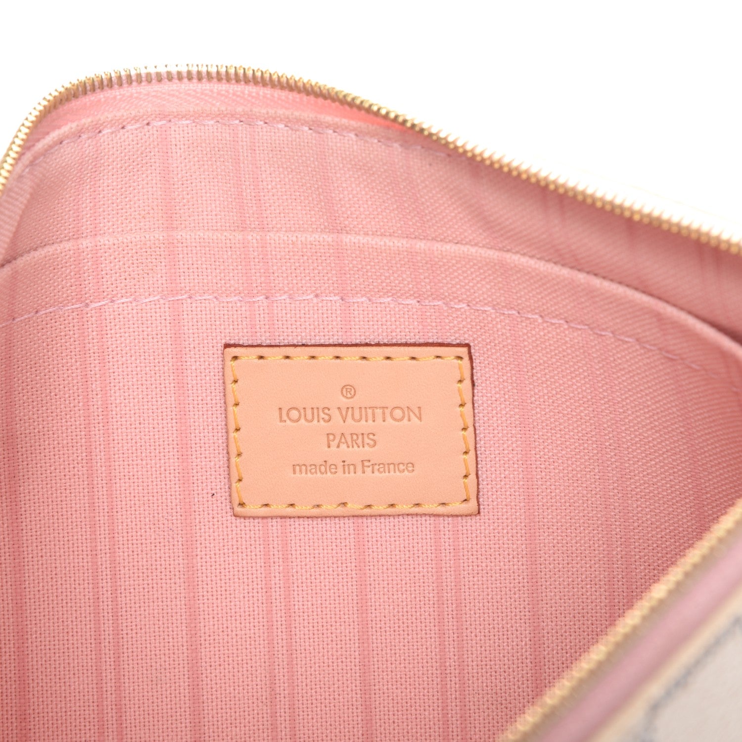 Louis Vuitton Damier Azur Neverfull MM GM Pochette Rose Ballerine 6 of 7
