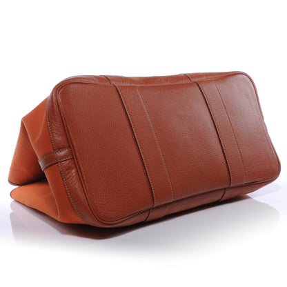 Hermes Toile Leather Garden Party PM Orange 4 of 6
