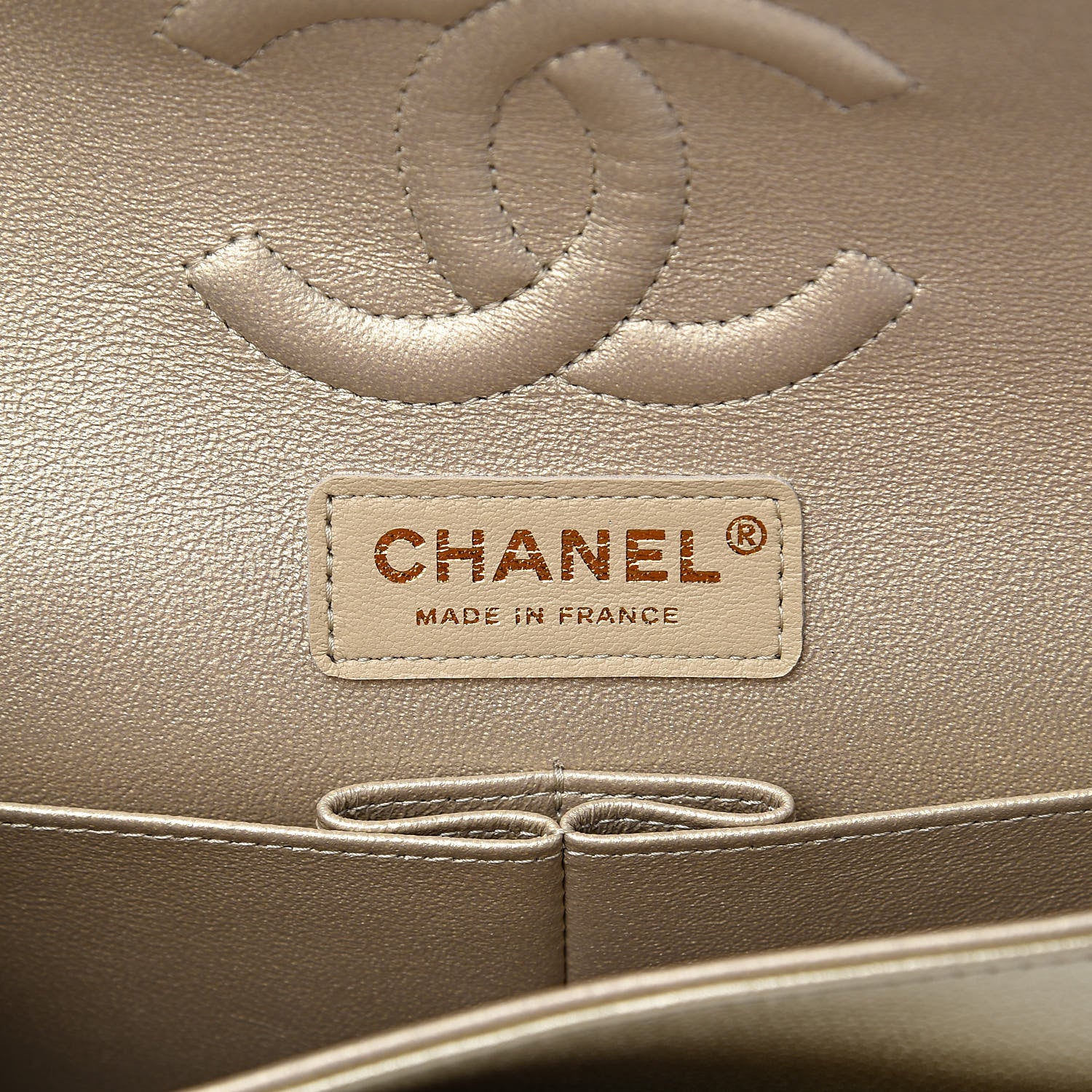 Chanel Metallic Caviar Quilted Medium Double Flap Gold 6 of 12