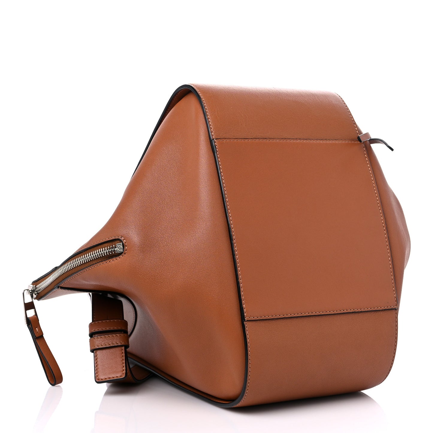 Grained Calfskin Small Hammock Shoulder Bag Tan