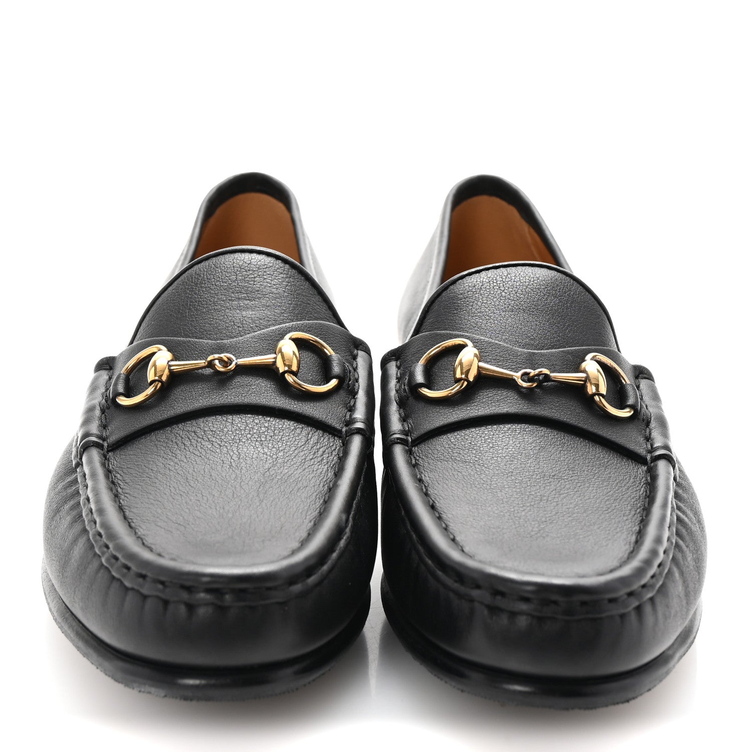 Gucci Calfskin Womens 1953 Horsebit Loafers 38.5 Black 3 of 10