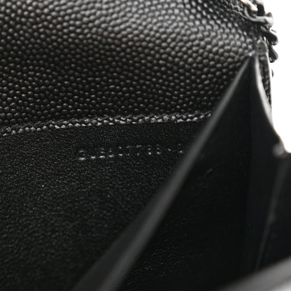 Saint Laurent Grain de Poudre Uptown Chain Wallet Black 8 of 17