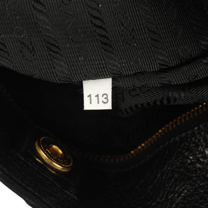 Prada Washed Buffalo Tote Nero Black 7 of 8