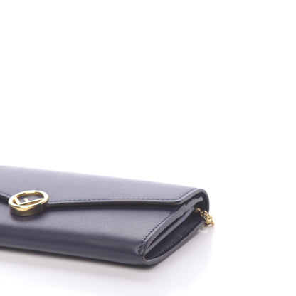 Fendi Vitello Liberty Lucido F is Fendi Continental Envelope Wallet On Chain Blueberry 9 of 10