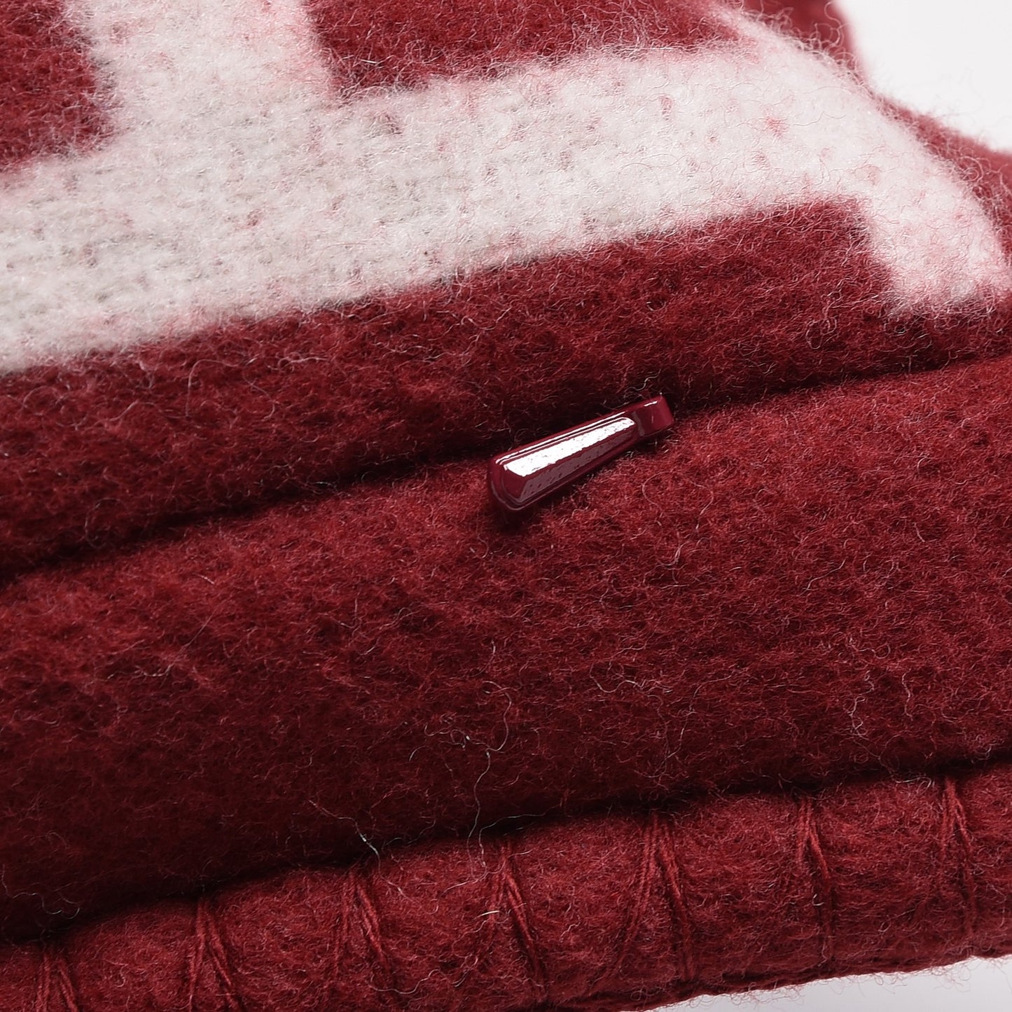 Wool Cashmere Avalon III Pillow PM Ecru Rouge