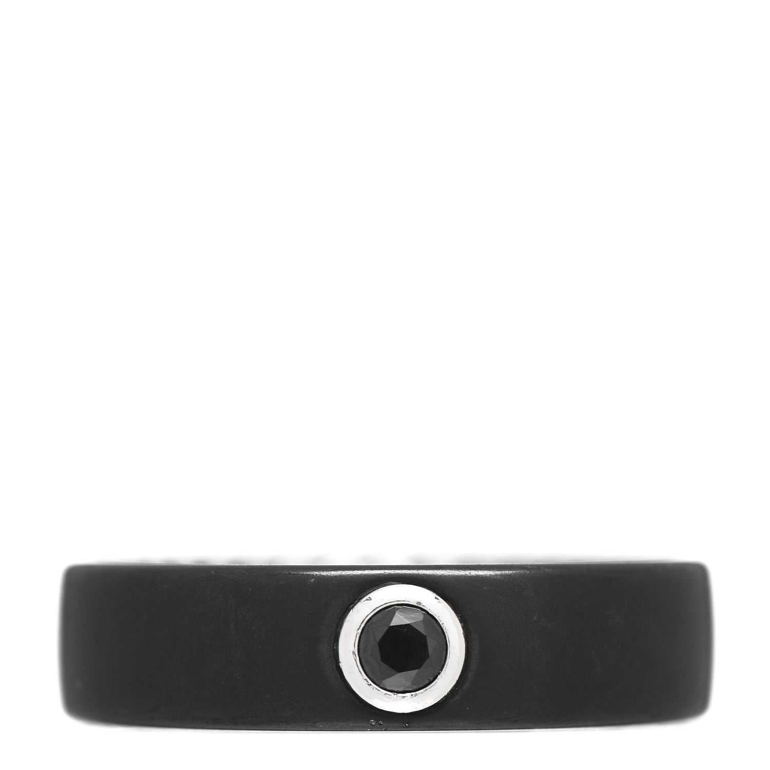 David Yurman Titanium Sterling Silver Black Diamond 6mm Streamline Band Ring 60 9 1 of 5