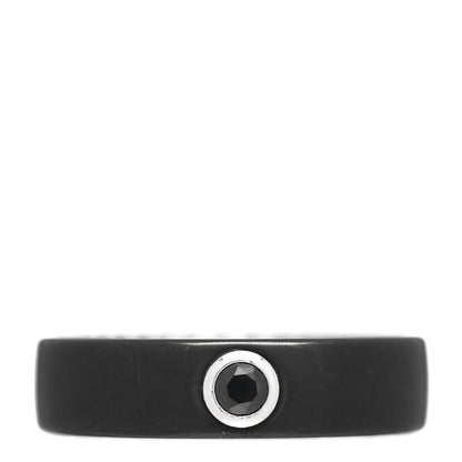 David Yurman Titanium Sterling Silver Black Diamond 6mm Streamline Band Ring 60 9 1 of 5