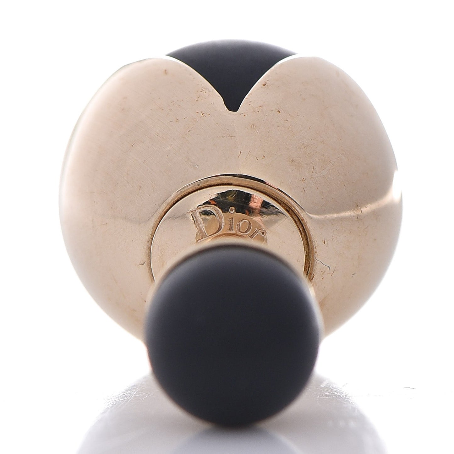 Rubber Lacquer Mise En Dior Tribal Earrings Matte Gold Black