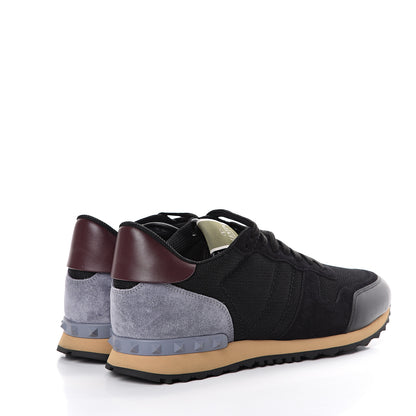 Valentino Garavani Nylon Suede Mens Rockrunner Sneakers 42 Black Multicolor 4 of 8