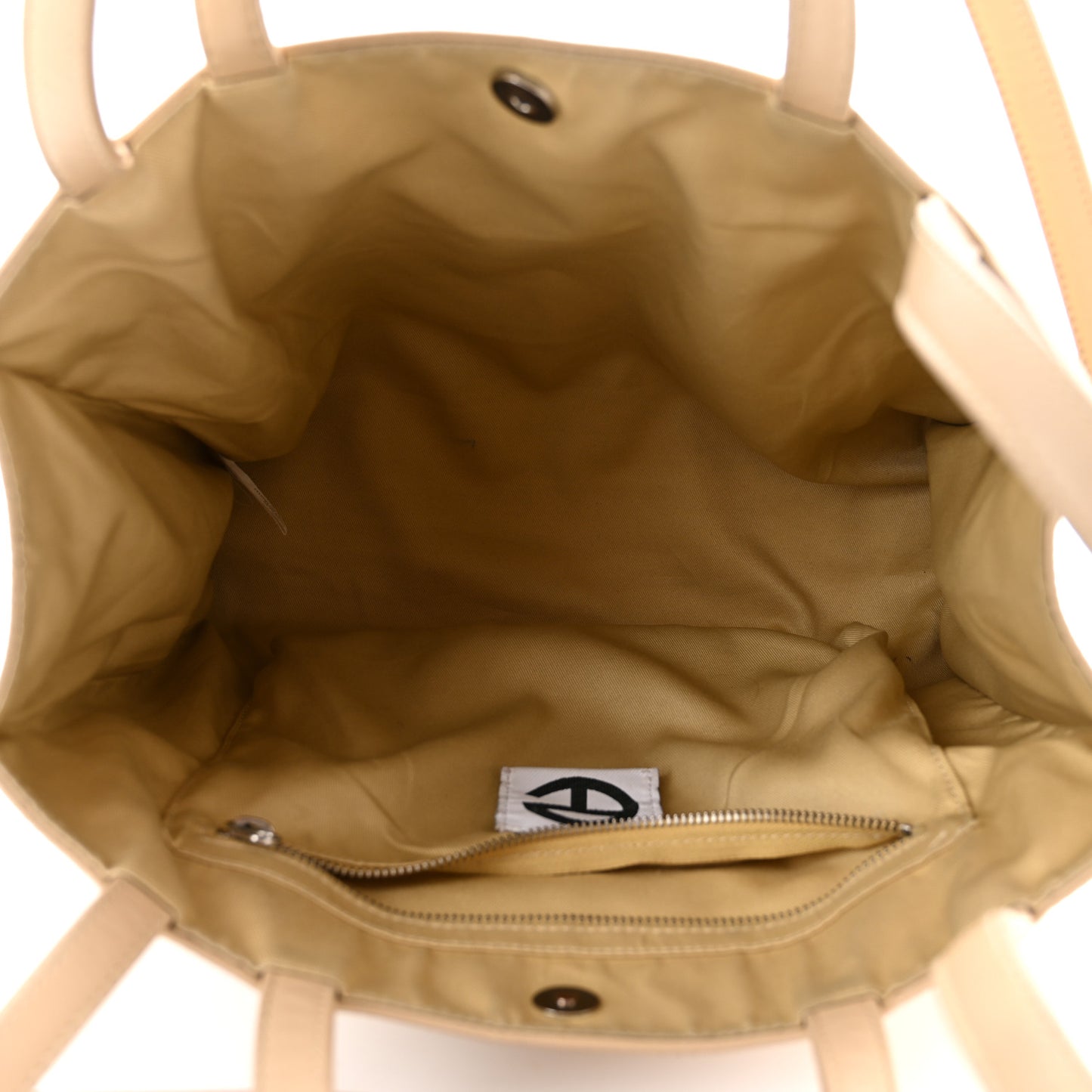Vegan Leather Medium Shopping Bag Cream