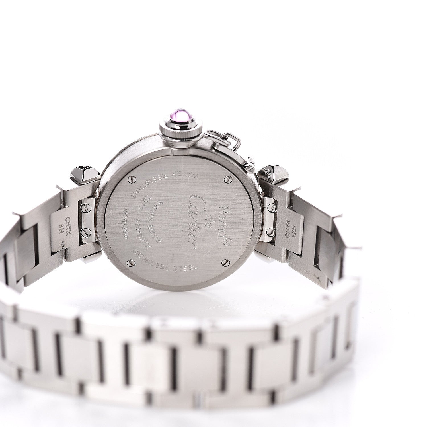 Cartier Stainless Steel 27mm Miss Pasha Quartz Watch Pink 5 of 7