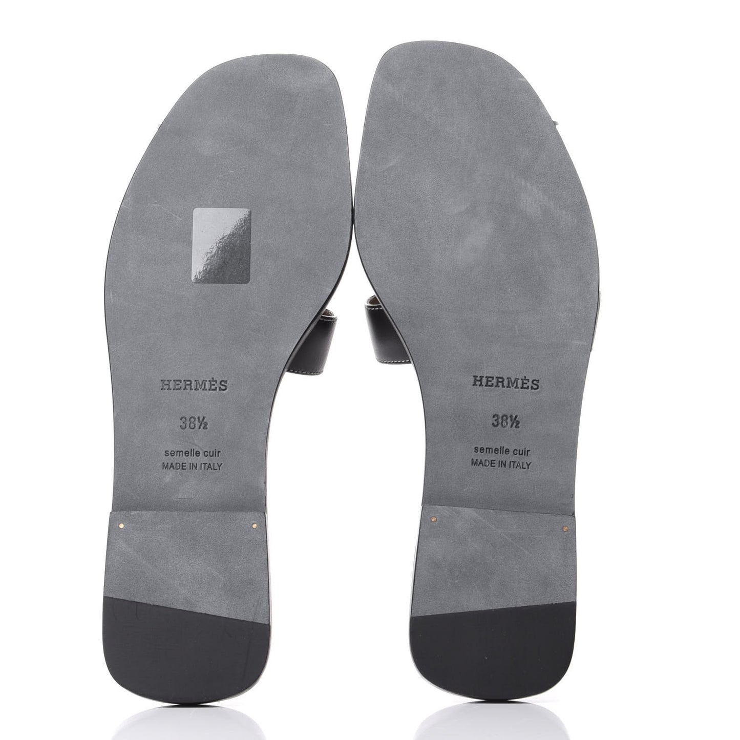 Box Calfskin Oran Sandals 38.5 Black