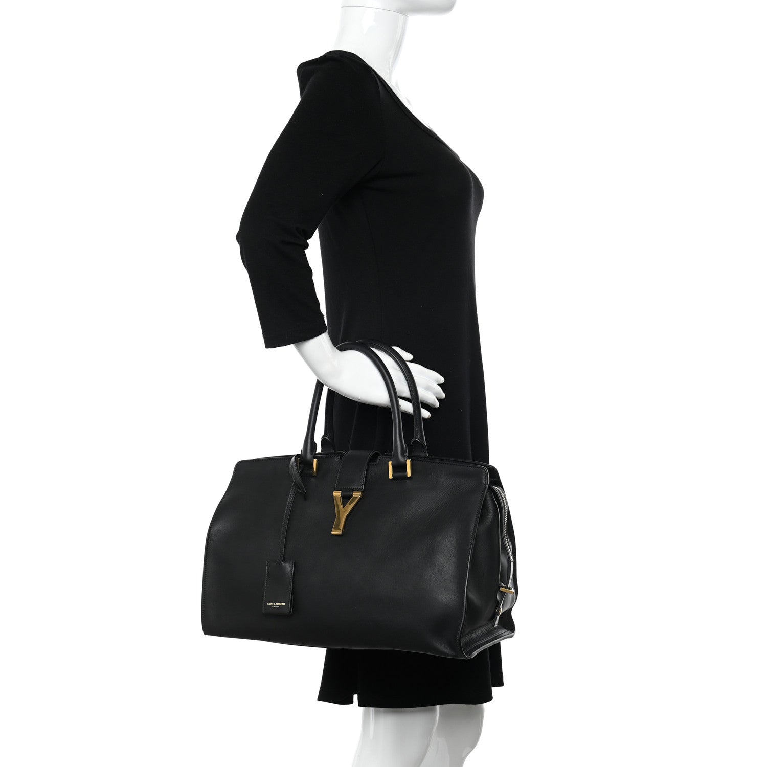 Saint Laurent Calfskin Medium Classic Y Cabas Black 2 of 9