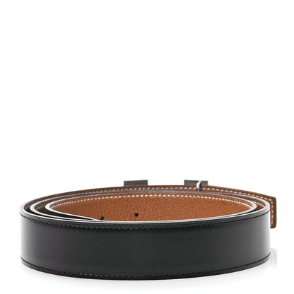 Hermes Box Togo 32mm H Belt 100 40 Black Gold 2 of 8