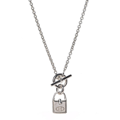 Hermes Sterling Silver Evelyne Charm Pendant Necklace 4 of 5