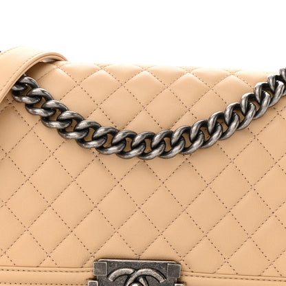 Chanel Calfskin Quilted Medium Boy Flap Beige 8 of 11