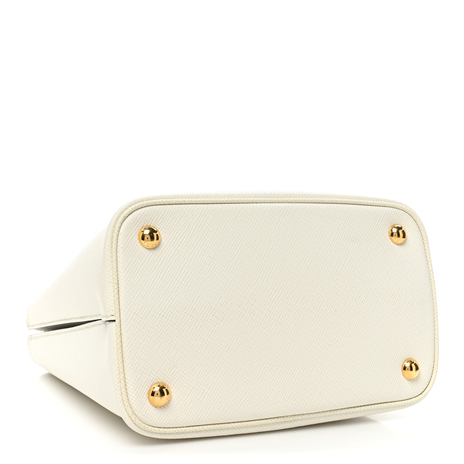 Prada Saffiano Cuir Medium Panier Bucket Bag Bianco Black 4 of 15