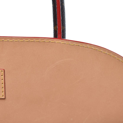 Louis Vuitton Monogram Calf Hair Spikes Iconoclasts Christian Louboutin Tote Red 8 of 14