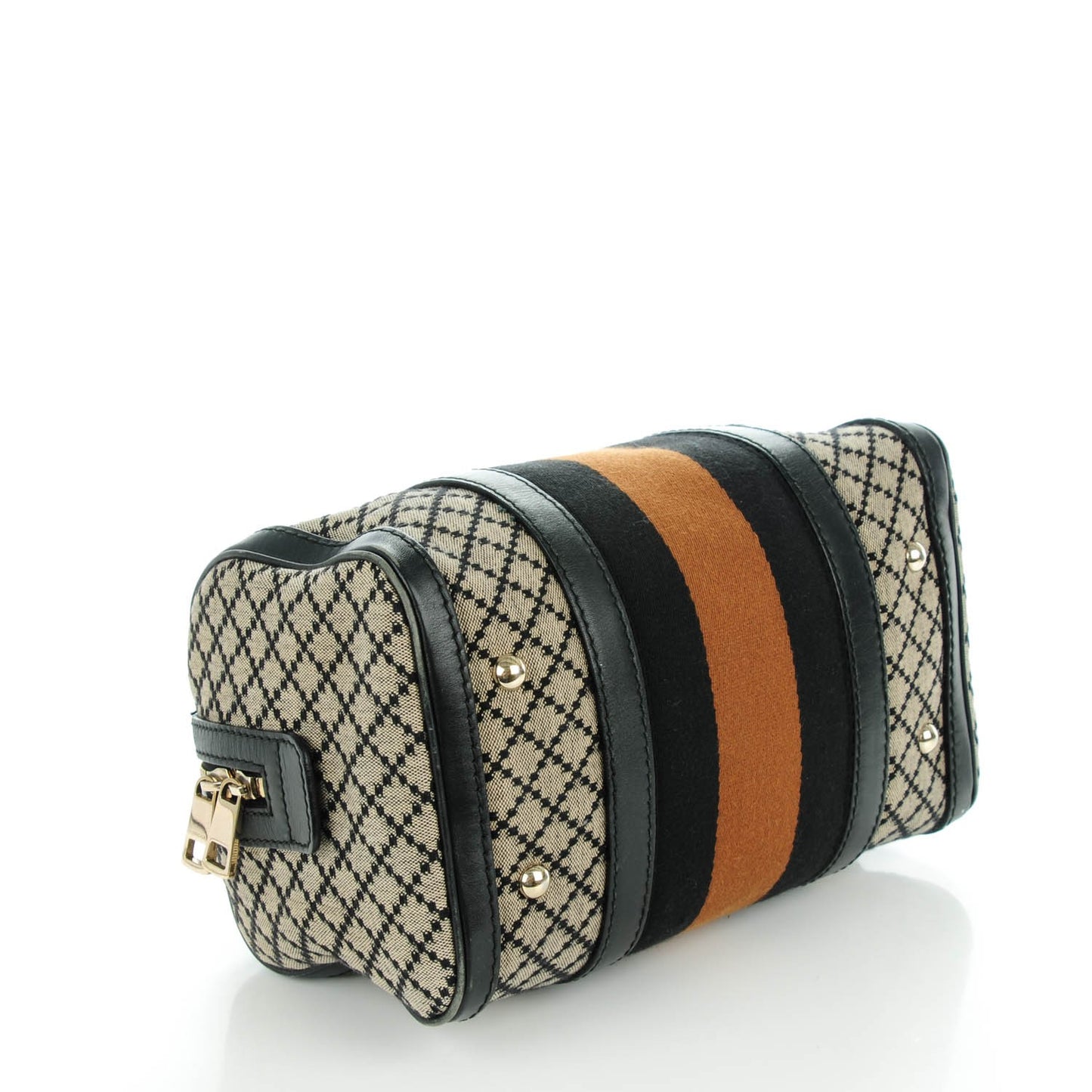 Diamante Vintage Web Small Boston Black
