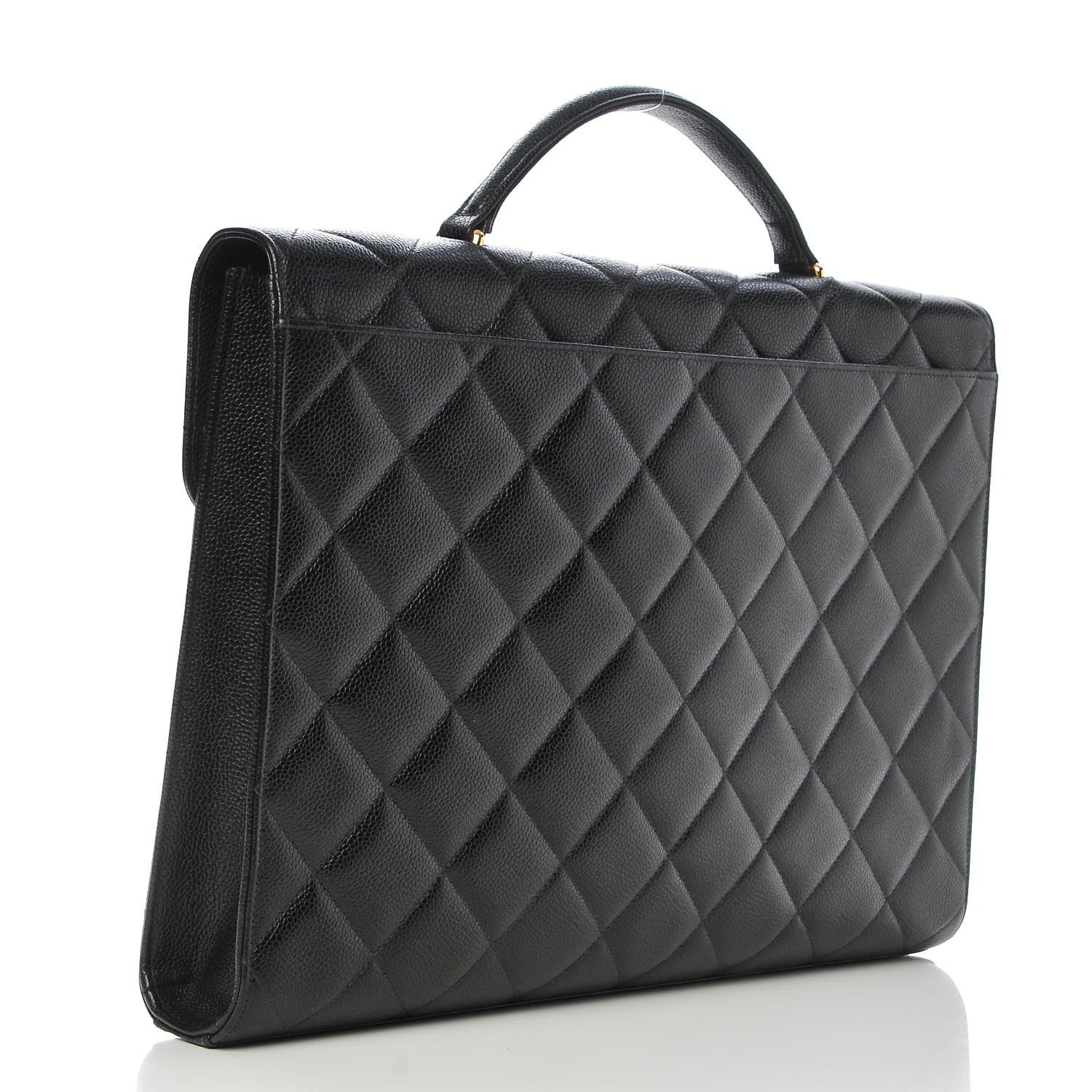 Chanel Caviar Quilted Briefcase Laptop Bag Black 3 of 8