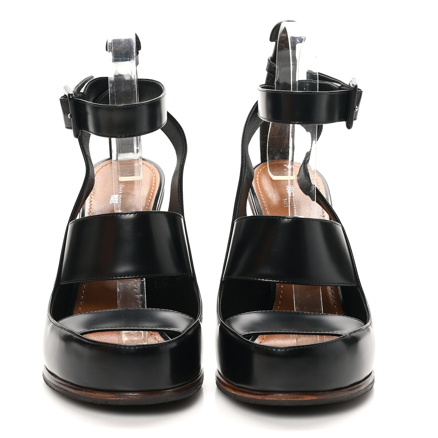 Calfskin Trinity 100 Sandals 39 Black
