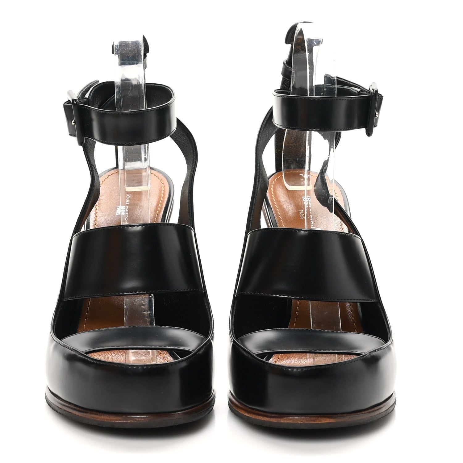 Louis Vuitton Calfskin Trinity 100 Sandals 39 Black 3 of 10
