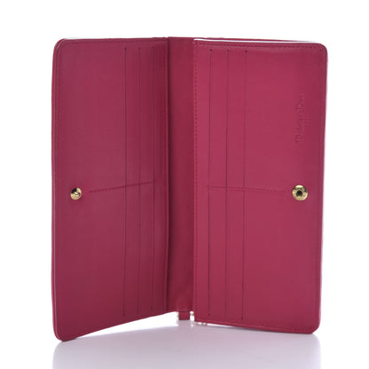 Christian Dior Lambskin Cannage Rendezvous Wallet Pink 5 of 6