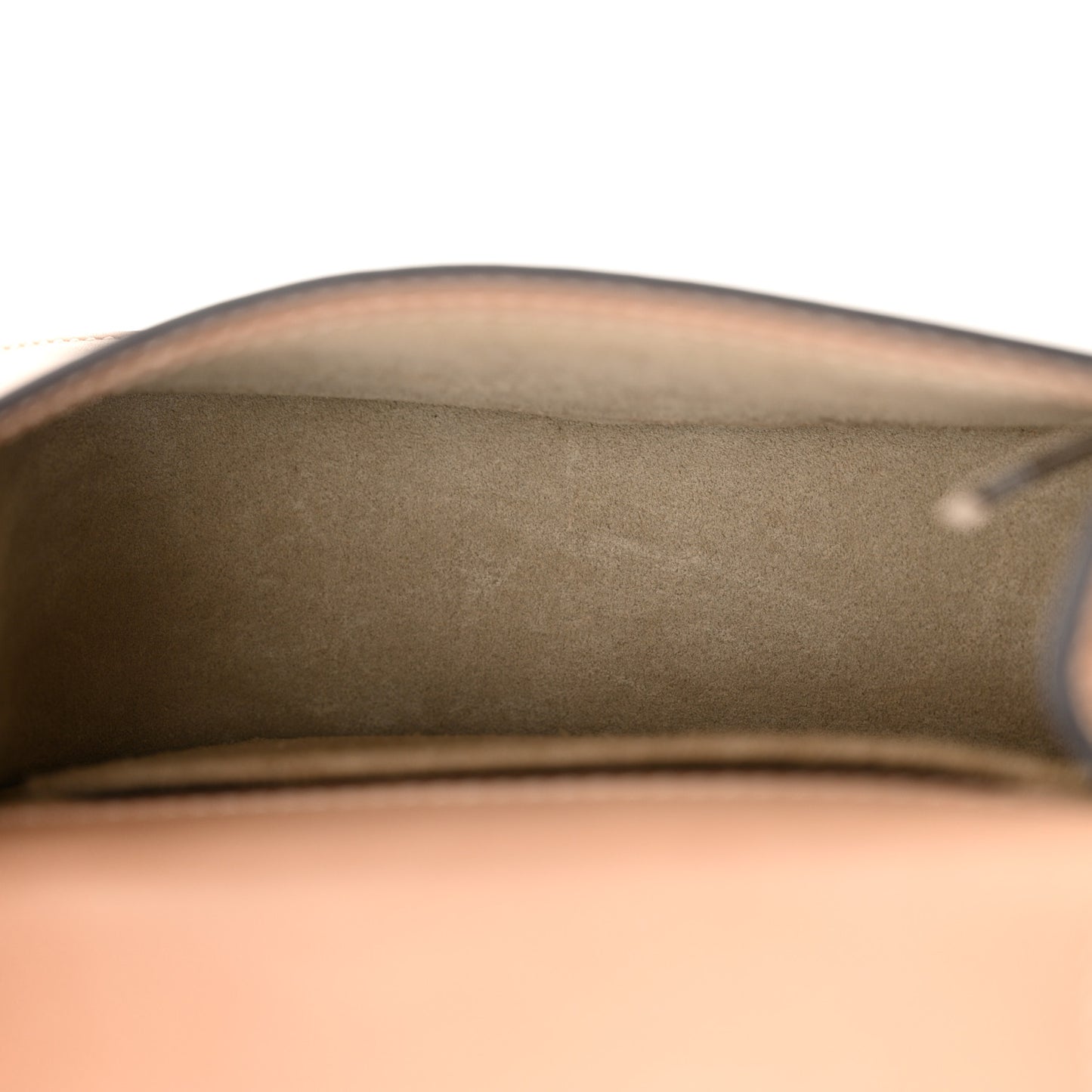 Calfskin Suede Small Nile Bracelet Bag Biscotti Beige