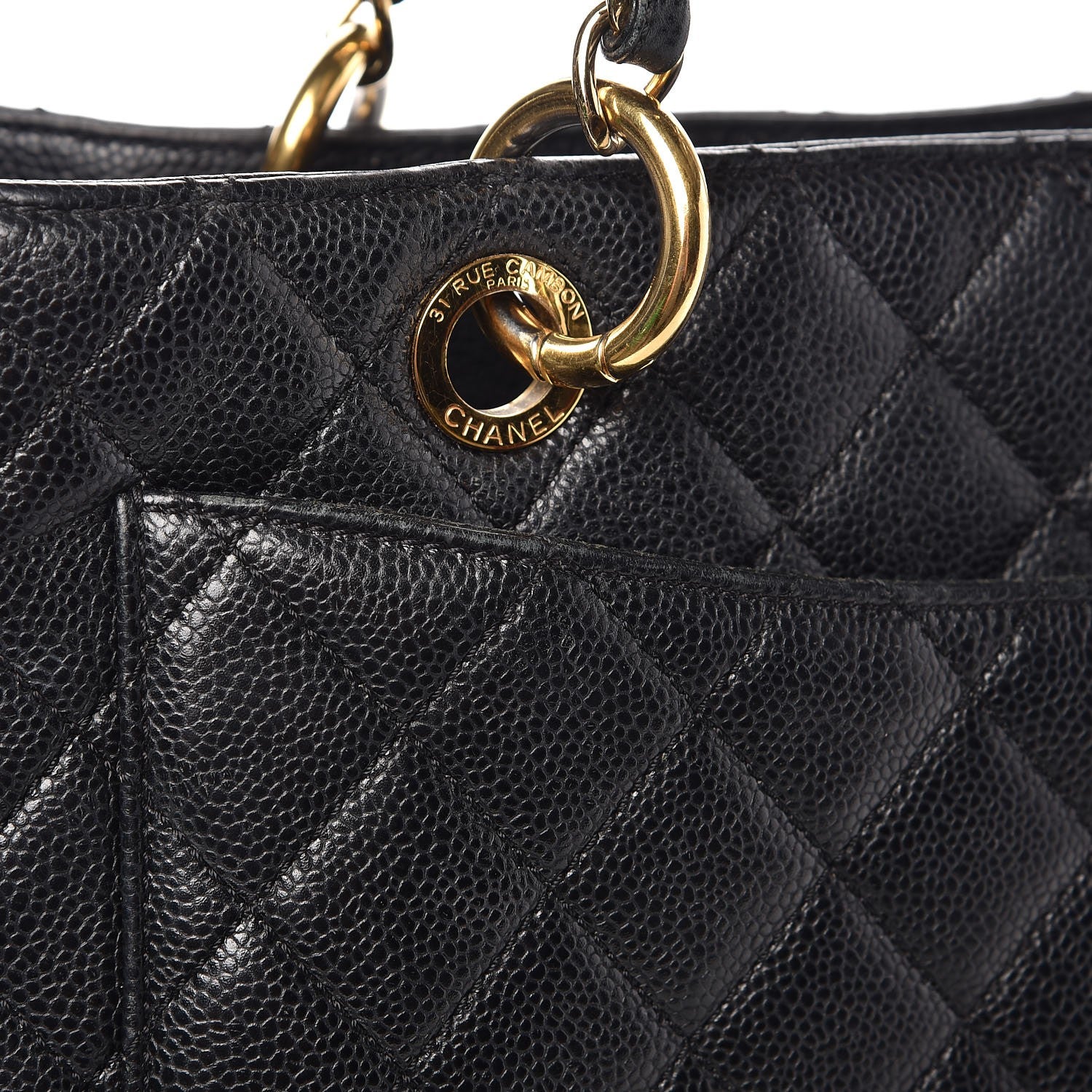 Chanel Caviar Quilted Grand Shopping Tote GST Black 10 of 16