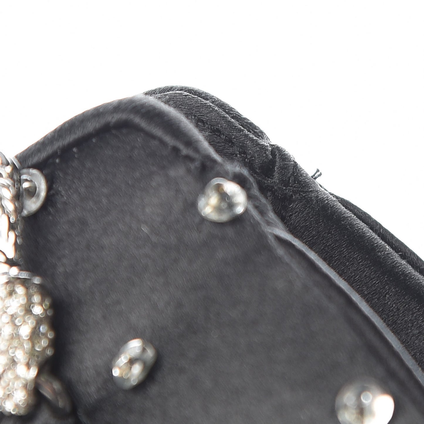 Satin Fireworks Clutch Black