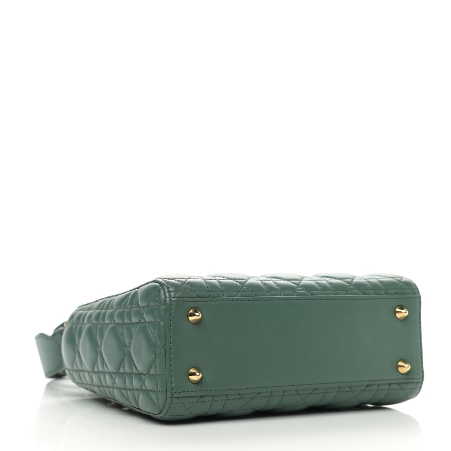 Lambskin Cannage Small My ABCDior Lady Dior Cedar Green