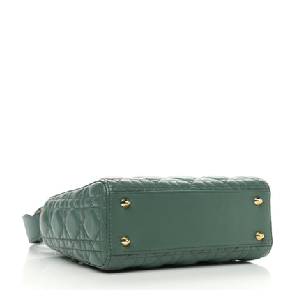 Christian Dior Lambskin Cannage Small My ABCDior Lady Dior Cedar Green 4 of 12