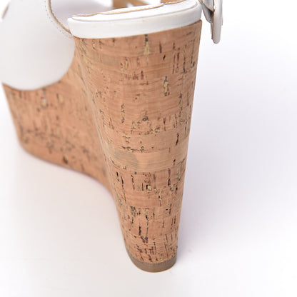 Christian Louboutin Nappa Cork Reine De Liege 120 Wedges 37 White Natural 13 of 15