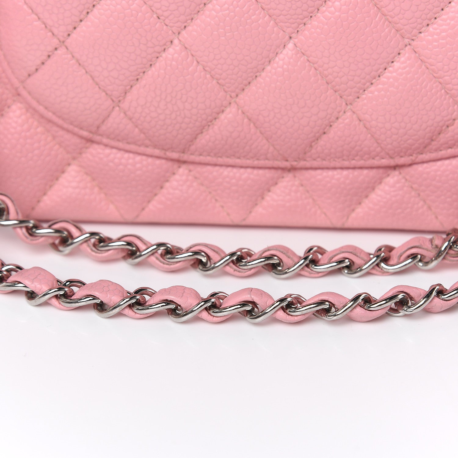 Chanel Caviar Quilted Medium Double Flap Pink 14 of 16
