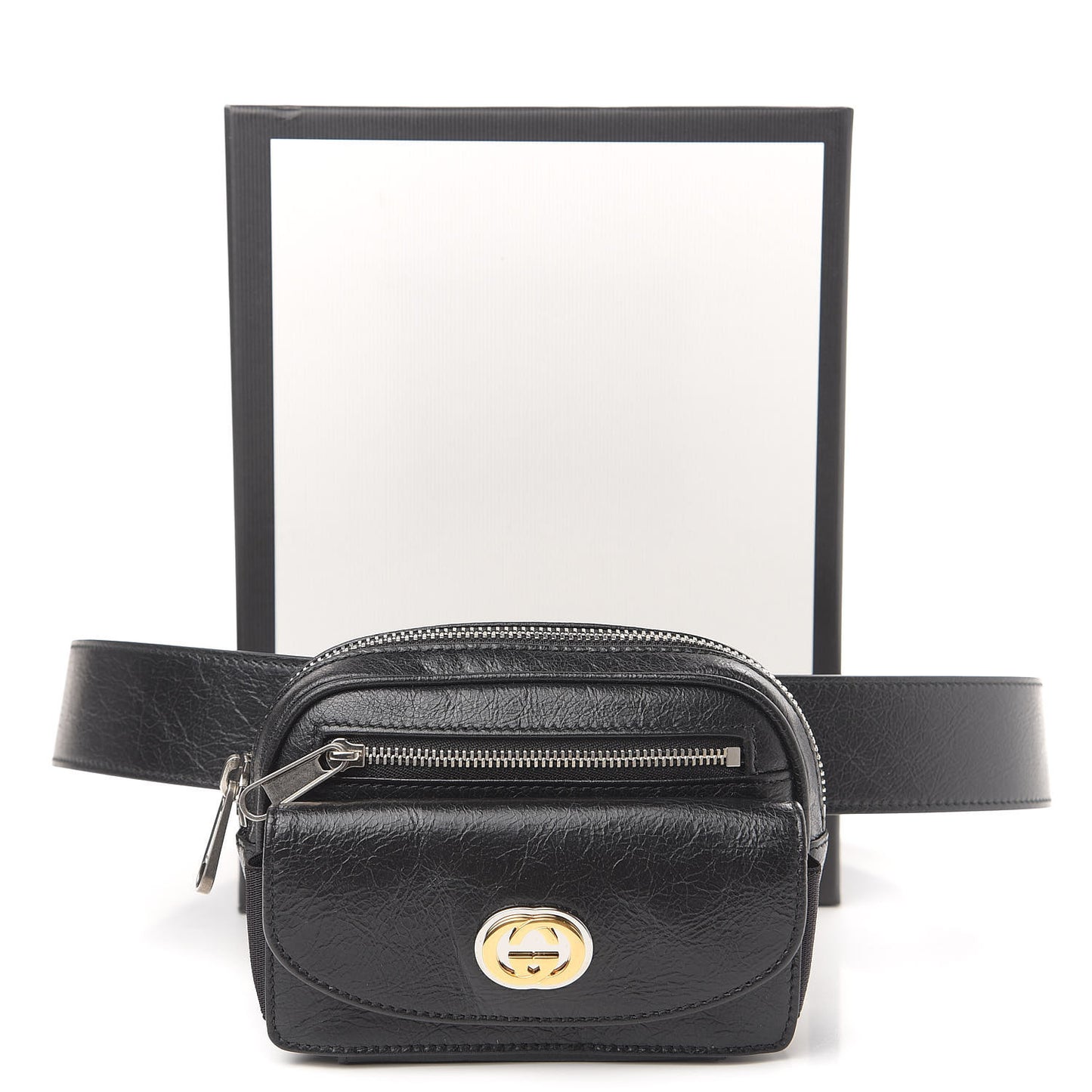 Fluffy Calfskin Mini Morpheus Belt Bag 90 36 Black
