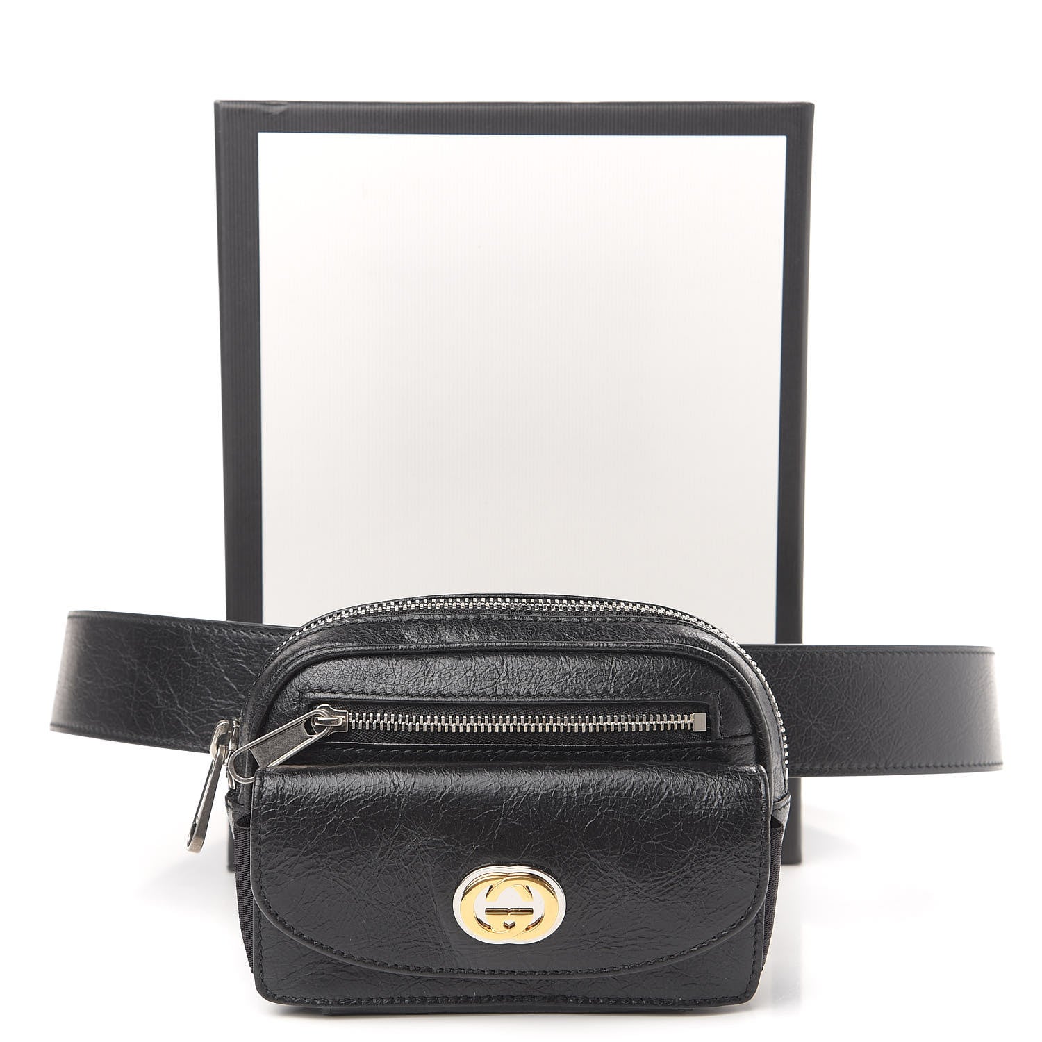 Gucci Fluffy Calfskin Mini Morpheus Belt Bag 90 36 Black 10 of 10