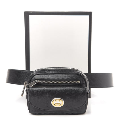 Gucci Fluffy Calfskin Mini Morpheus Belt Bag 90 36 Black 10 of 10